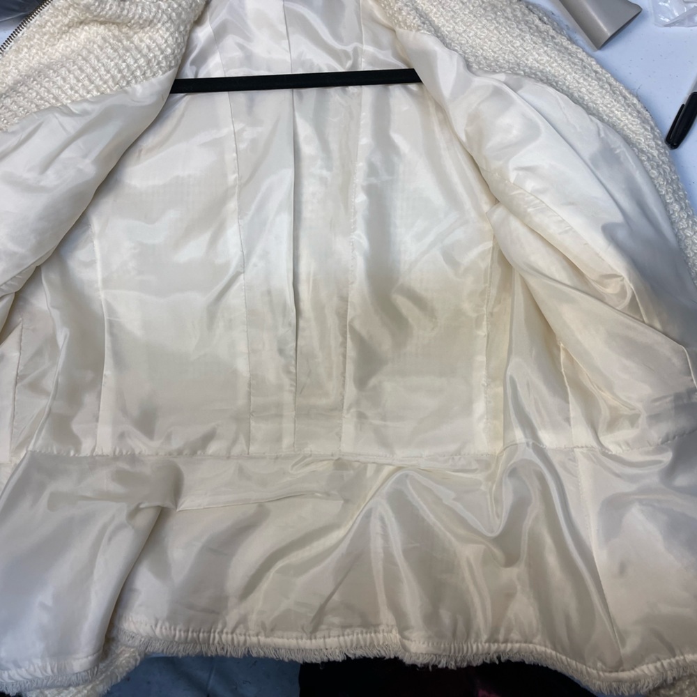 INC International Concepts Women's Cream Textured Blazer - Picture 5 of 5